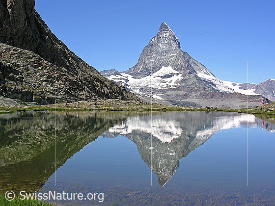 Foto: Matterhorn und Riffelsee, inkl. Spiegelung