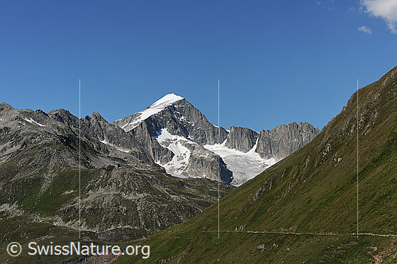 Foto: Galenstock, obere Bielenlücke und Gross Bielenhorn.
Gletscher: Sidelengletscher