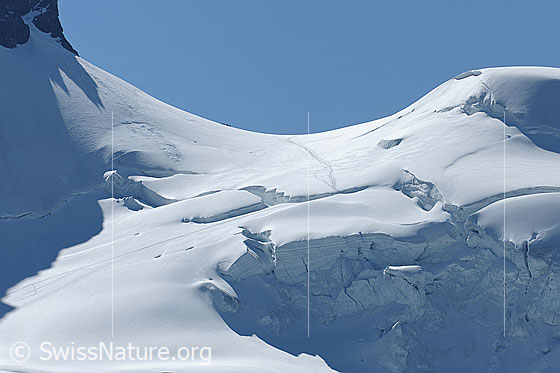 Foto: Rimpfischsattel und Mellichgletscher mit Gletscherabbruch.