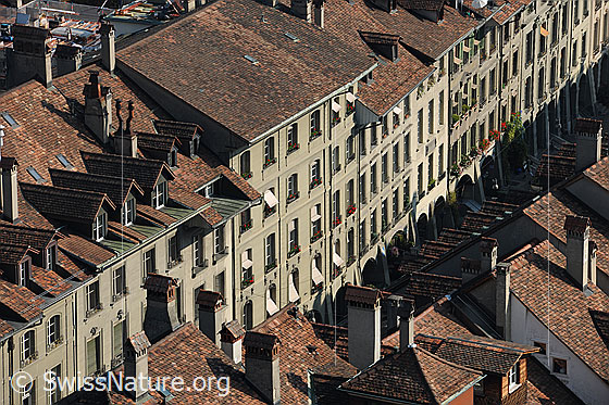 Foto: Blick vom Münster auf die Altstadt von Bern.