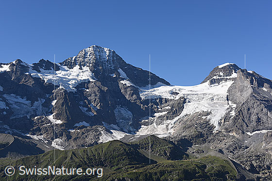 Foto: Lauterbrunnen Breithorn und Tschingelhorn vom Tanzbödeli.

