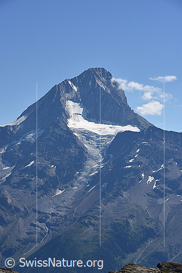 Foto: Bietschhorn und Nestgletscher. Ansicht aus der Lötschenpass-Region.