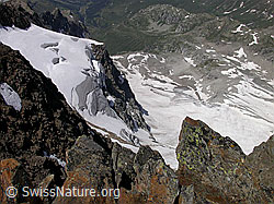 F012698: Tiefblick vom Ofenhorn auf den Tälligletscher