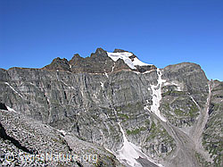 F025782: Helsegletscher: Hillehorn, Felswand, Lawinenkegel
