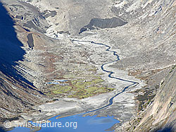 F030765: Gletschervorfeld des Unteraargletschers und Grimselsee