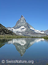 F036923: Matterhorn und Riffelsee mit Spiegelung