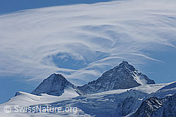 F072704: Wolkenwirbel über Grand Cornier und Dent Blanche