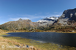 F080347: Hopschusee mit Wasenhorn, Monte Leone und Hübschhorn