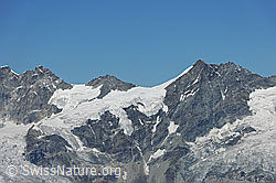 F089720: Pointe Sud de Moming, Pointe Nord du Moming, Schalihorn, Hohlichtgletscher und Schaligletscher