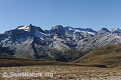 F090469: Vom Breithorn Richtung Hillehorn, Bortelhorn und Monte Leone