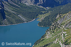 F132673: Tiefblick auf den westlichen Teil des Oeschinensees